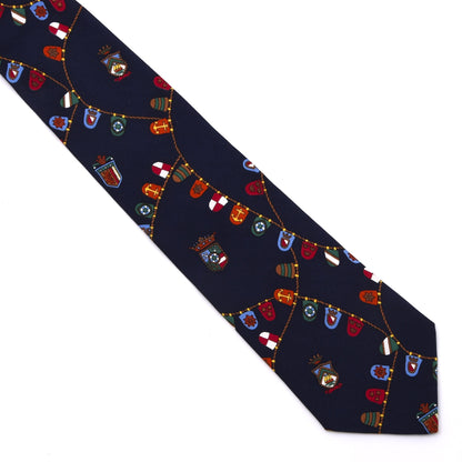 Etro Milano Seide Krawatte Made in Italy - Marineblau Nautical Wappen