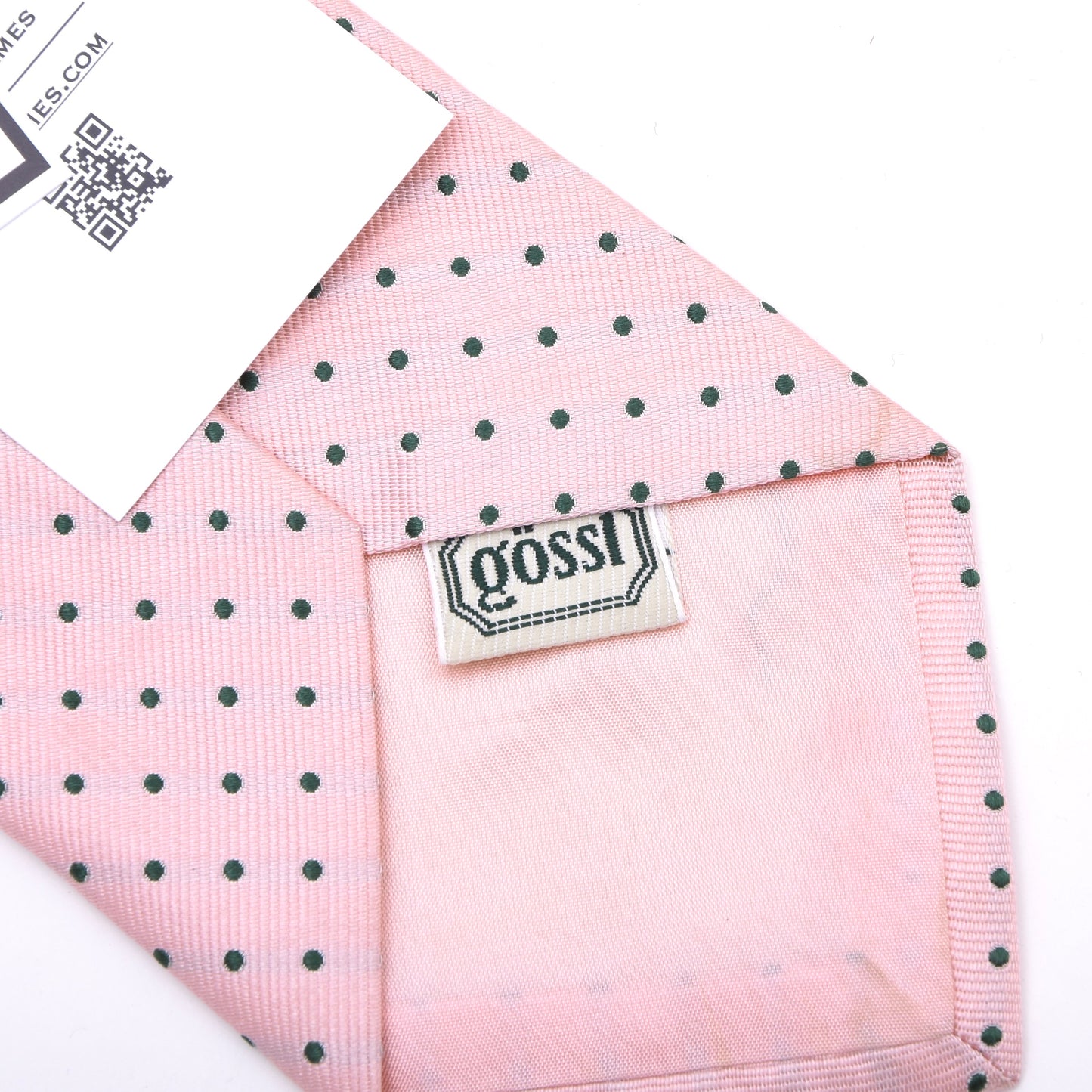 Gössl Silk Tie ca. 145.5cm/9.5cm - Pink Polka Dot