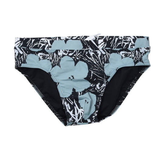 Neu mit Etikett: Andy Warhol x Calvin Klein Badehose, Größe M – Blau-Hibiskus