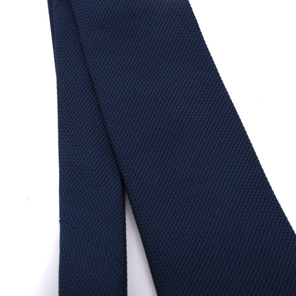 Classic Genadine Fina Silk Tie Made in Italy - Mid-Blue