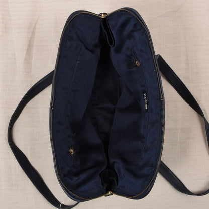 Coccinelle Vintage Ledertasche Made in Italy 48cm – Marineblau