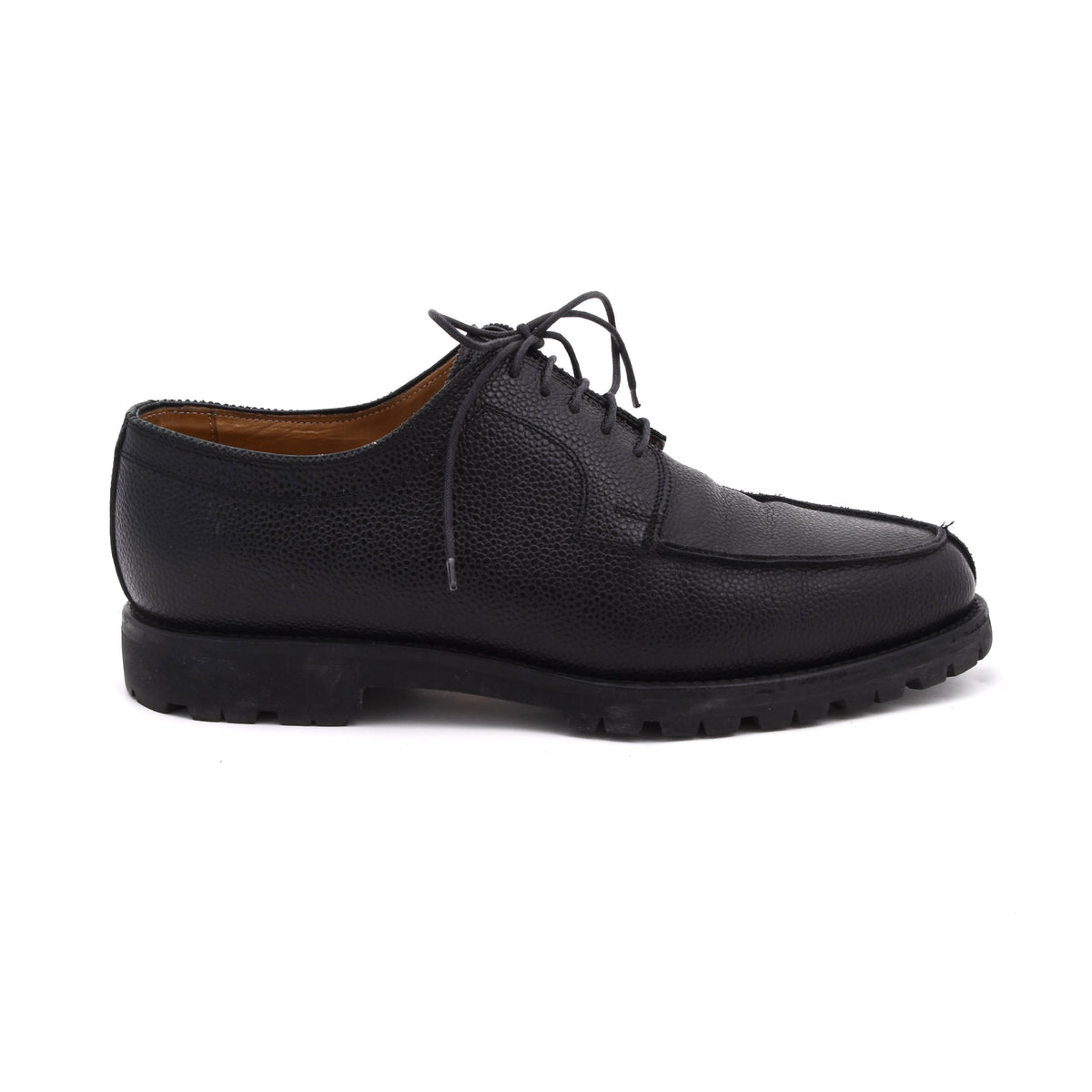 Lederer Split Toe Norweger Schuhe Gr. 42 – Schwarz
