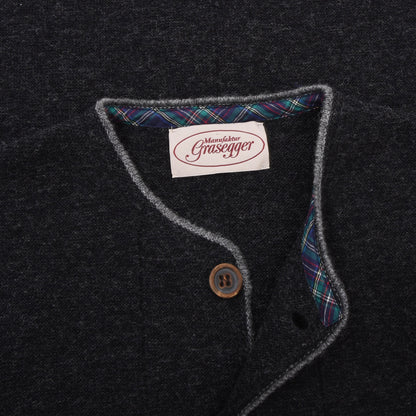 Grasegger Wollstrickjacke/Trachtenweste Größe 50 ca. 55cm - Grau