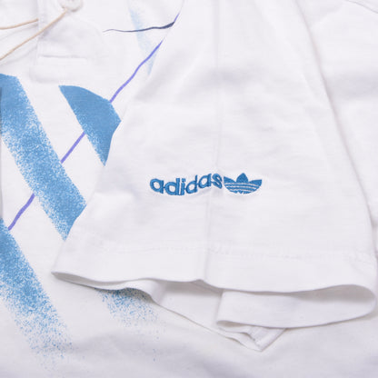 Vintage Adidas Stefan Edberg Tennis-Polo-Shirt Größe D54 ca. 60,5 cm – Weiß