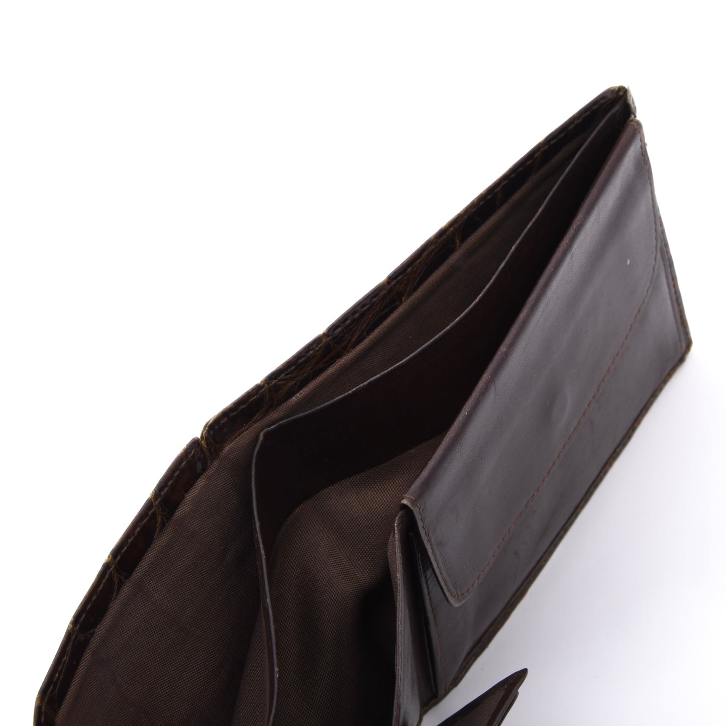 Klassisches Vintage Portemonnaie aus exotischem Leder - Braun