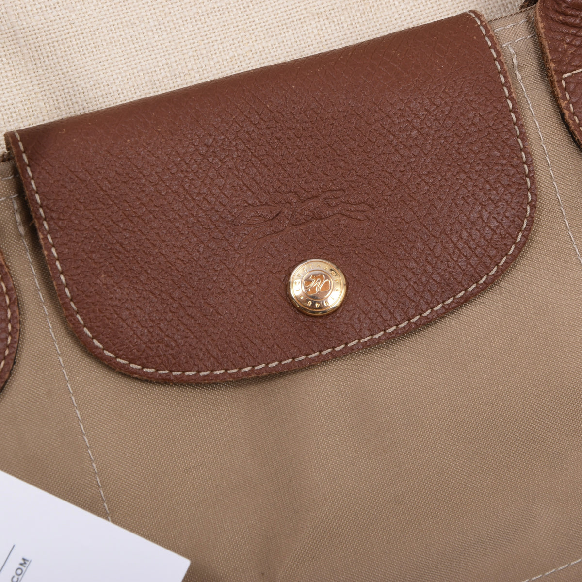 Longchamp Paris Le Pliage „Shopping“ Tasche ca. 37cm – Beige