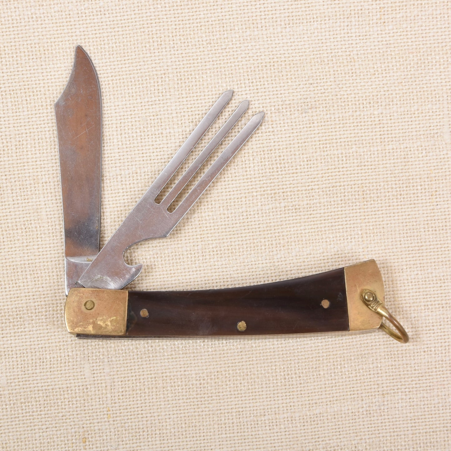 Vintage Picknick-Taschenmesser mit Horngriff