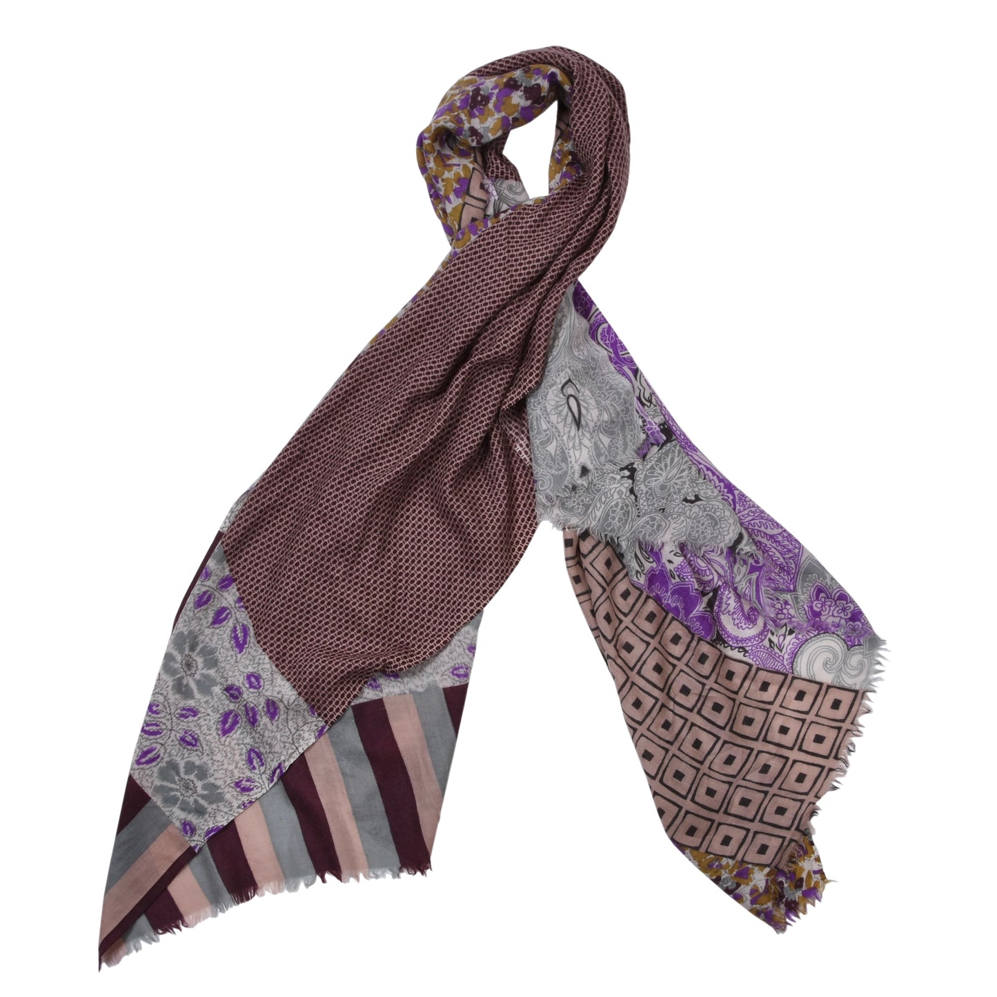 Etro Cashmere-Silk Scarf ca. 184cm - Patchwork/Paisley
