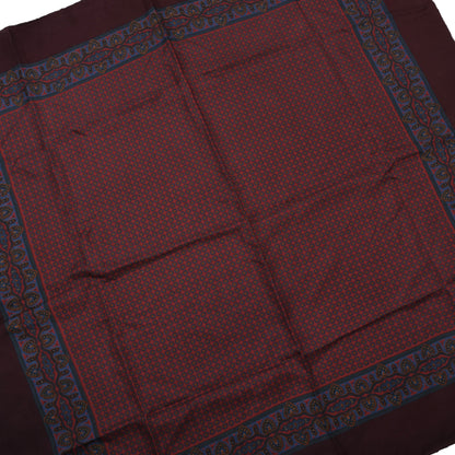 Ancient Madder Silk Scarf ca. 88.5cm - Neat Floral