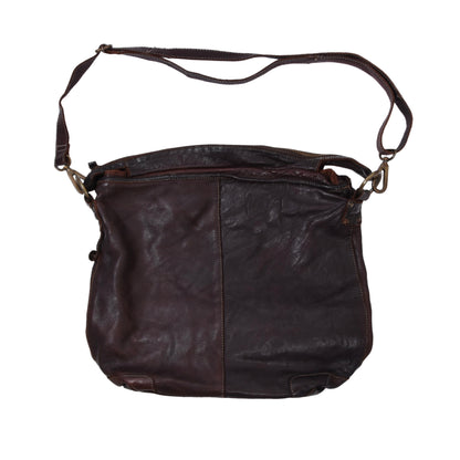 Jack Kinsky Leder Crossbody Bag ca. 40cm - Braun