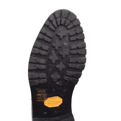Lederer Split Toe Norweger Schuhe Gr. 42 – Schwarz
