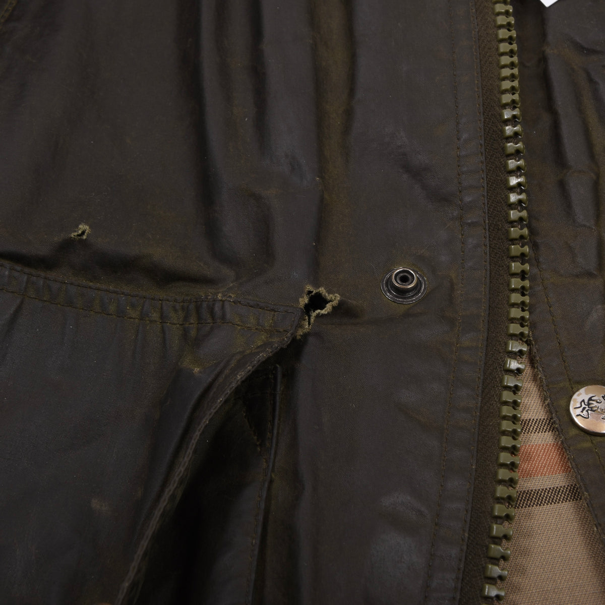 Vintage L'esquimau International Waxedjacke Made in France Gr. 52 - Grün