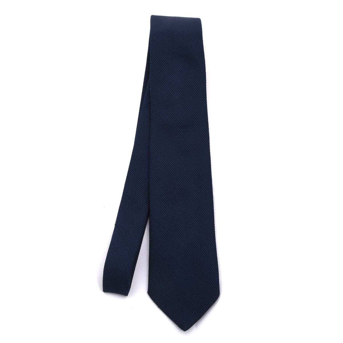 Classic Genadine Fina Silk Tie Made in Italy - Mid-Blue