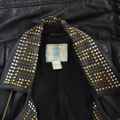 Versace x H&M Studded Leather Jacket Size L - Black