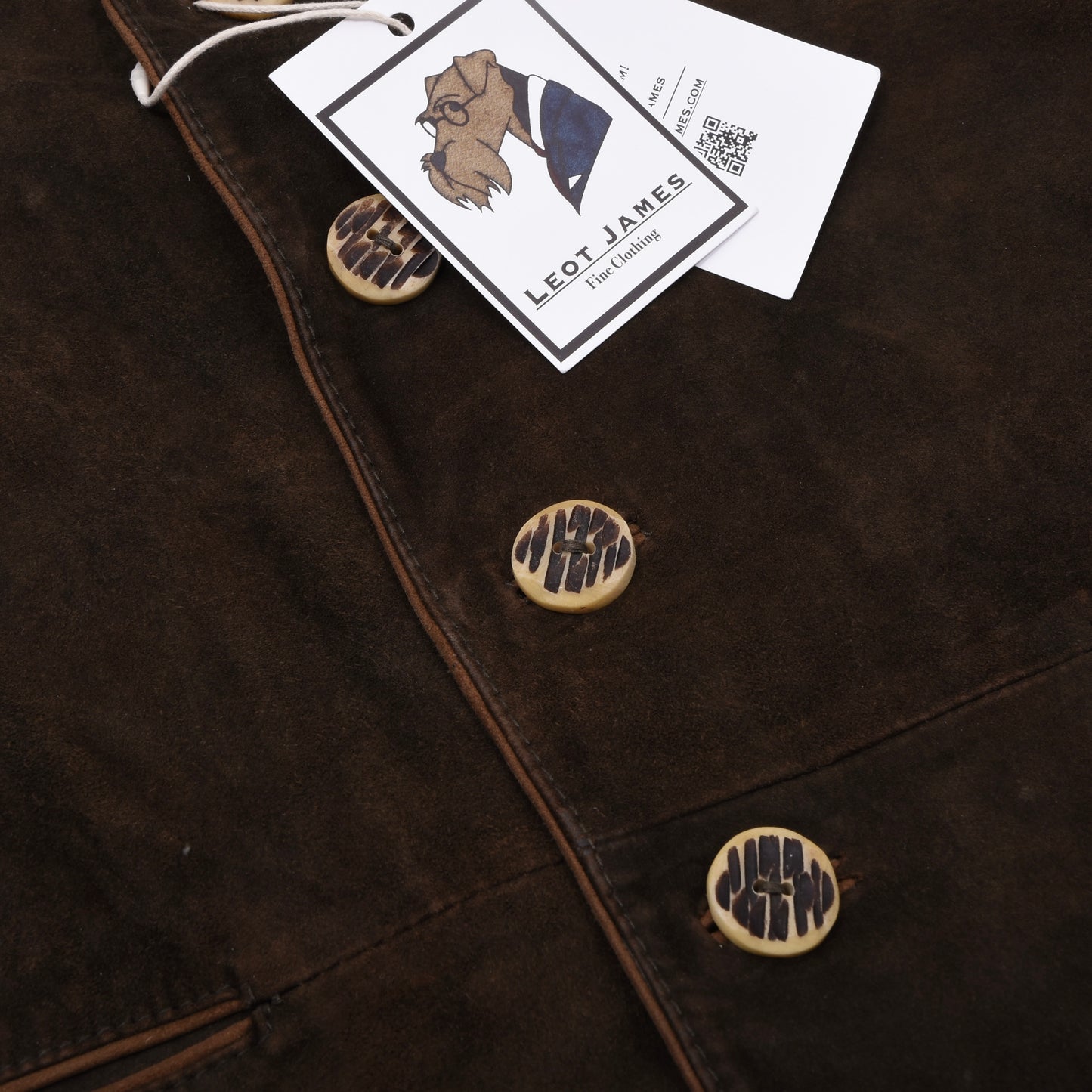 Country Maddox Ziegenvelourslederweste/Trachtengilet Größe 52 ca. 59,5cm – Dunkelbraun