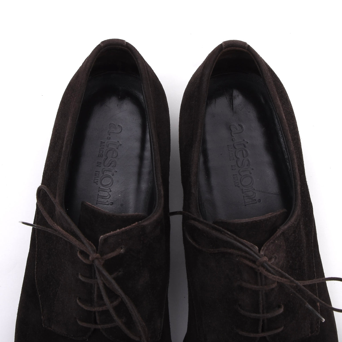 A. Testoni Suede Shoes Made in Italy Size 8 - Chocolate Brown