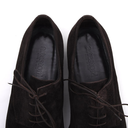 A. Testoni Suede Shoes Made in Italy Size 8 - Chocolate Brown