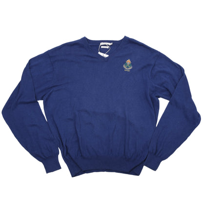 Peter Millar für The Royal Dublin GC Baumwoll-/Kaschmirpullover Größe XL Brust 63cm – Blau