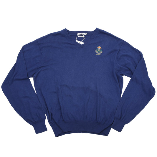 Peter Millar für The Royal Dublin GC Baumwoll-/Kaschmirpullover Größe XL Brust 63cm – Blau