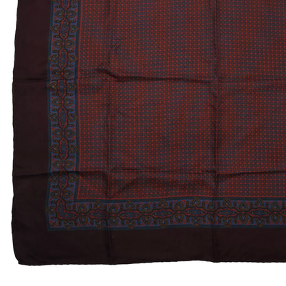 Ancient Madder Silk Scarf ca. 88.5cm - Neat Floral