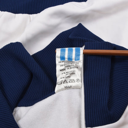 Vintage 1980er Adidas Trainingsanzug Gr. 52 Made in Austria - Marineblau/Weiß