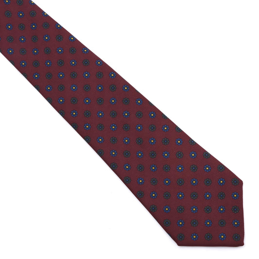 Knize Wien Ancient Madder Silk Tie ca. 150cm/9.6cm - Burgundy Neat