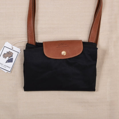 Longchamp Paris Le Pliage "Shopping" Tasche ca. 34cm Made in France - Schwarz