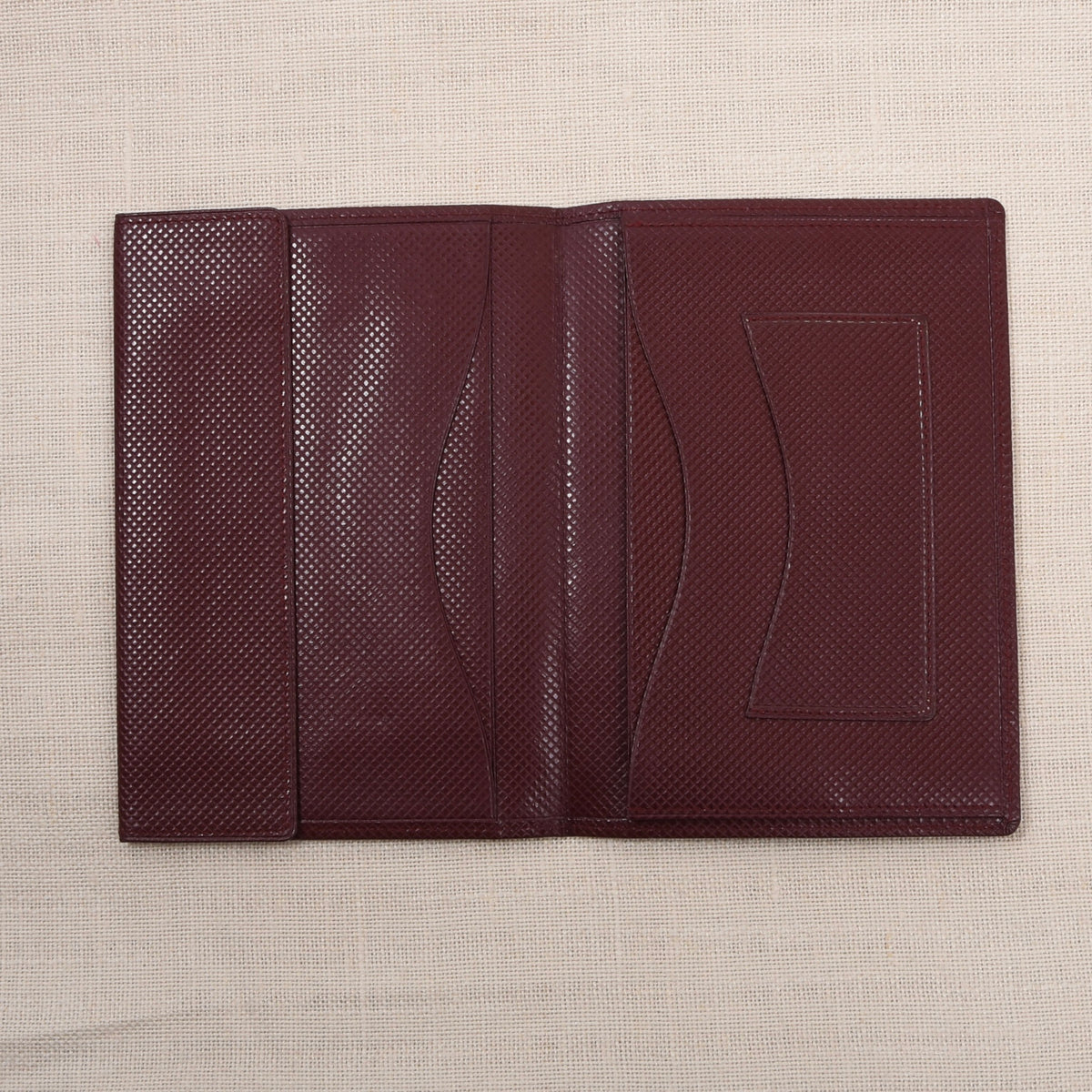 NOS Luxus Leder Reisebrieftasche ca. 11cm - Schwarz
