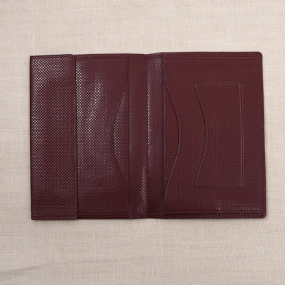 NOS Luxus Leder Reisebrieftasche ca. 11cm - Schwarz