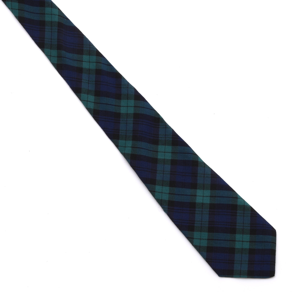 Atkinson's Vintage Irish Poplin Wool-Silk Tie Made in Ireland - Blackwatch