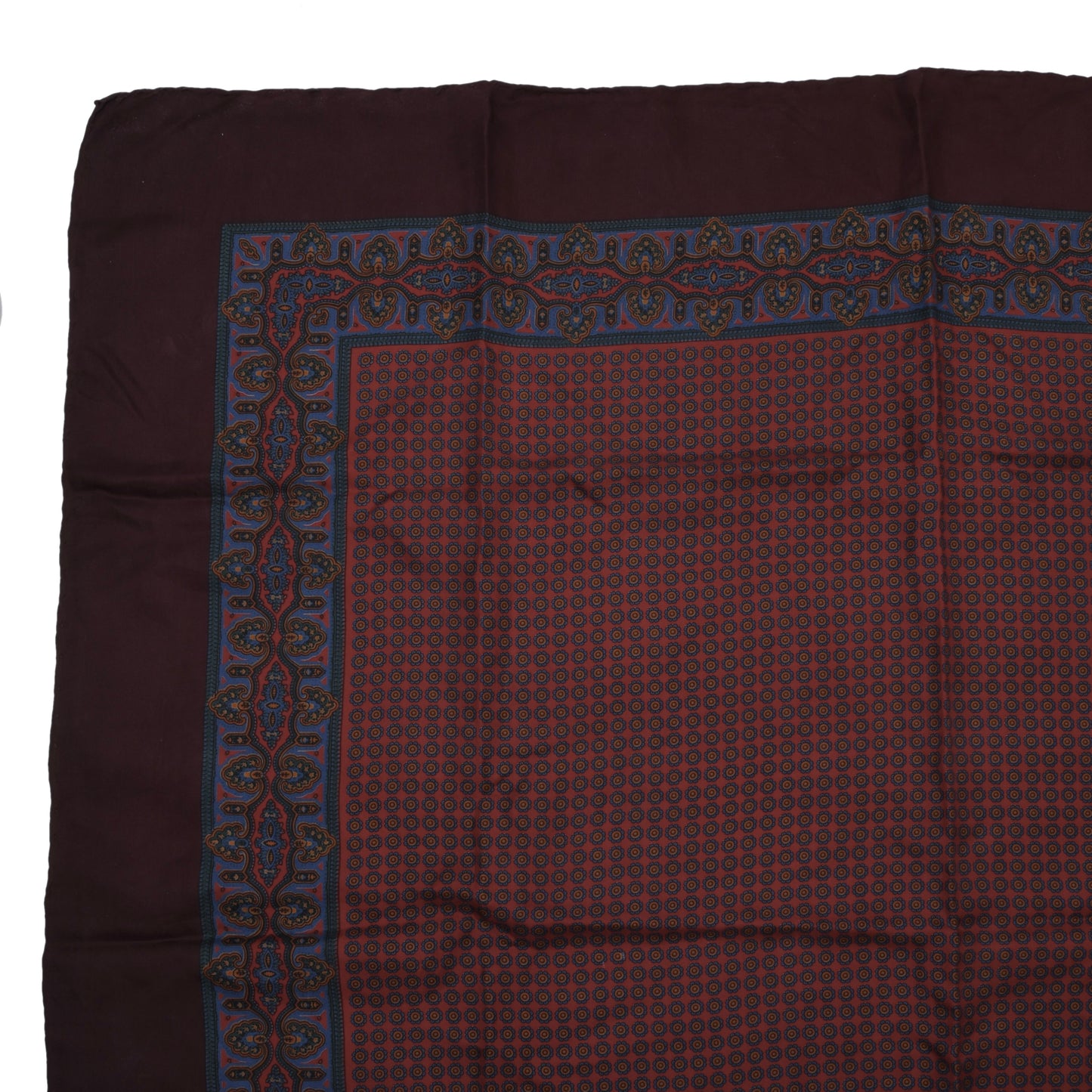 Ancient Madder Silk Scarf ca. 88.5cm - Neat Floral