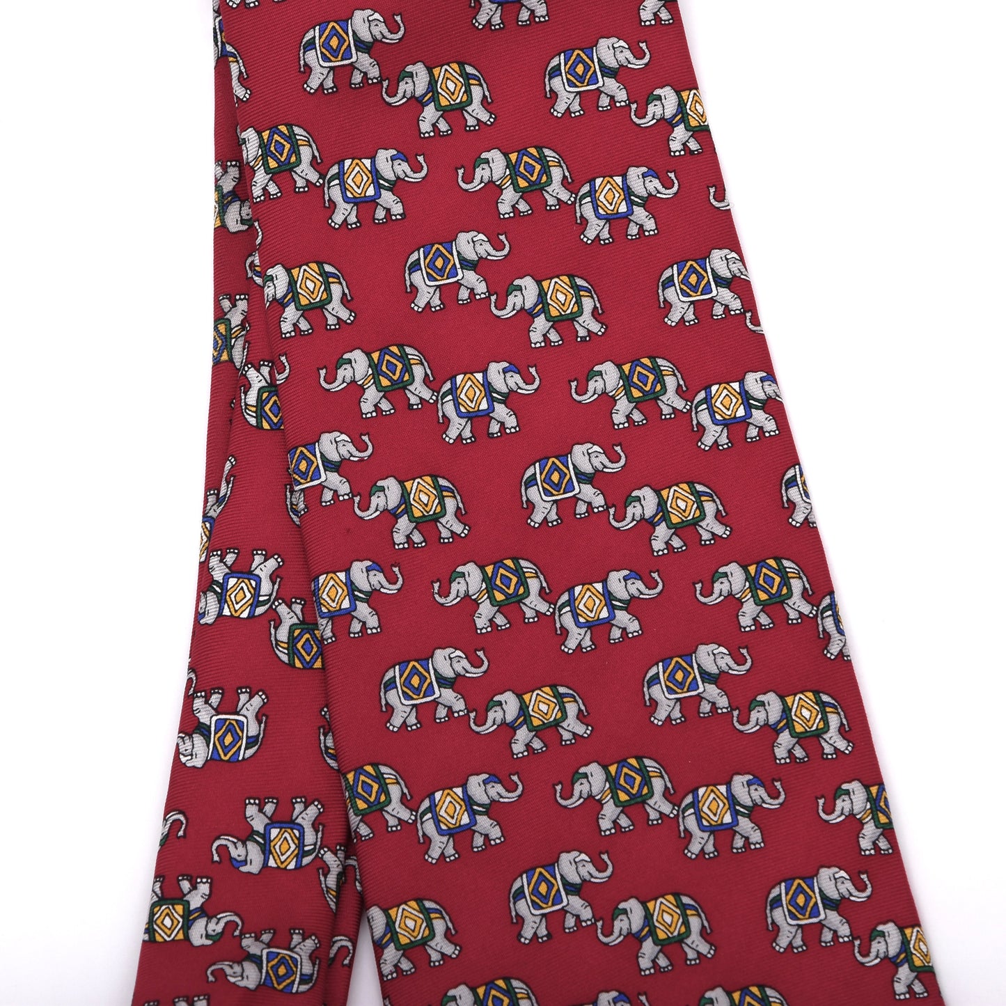 Brooks Brothers Vintage Silk Tie Made in USA - Red Elephants