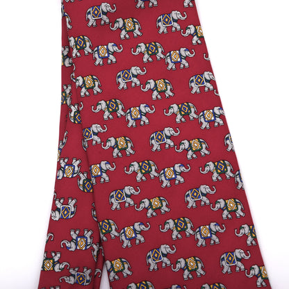 Brooks Brothers Vintage Silk Tie Made in USA - Red Elephants