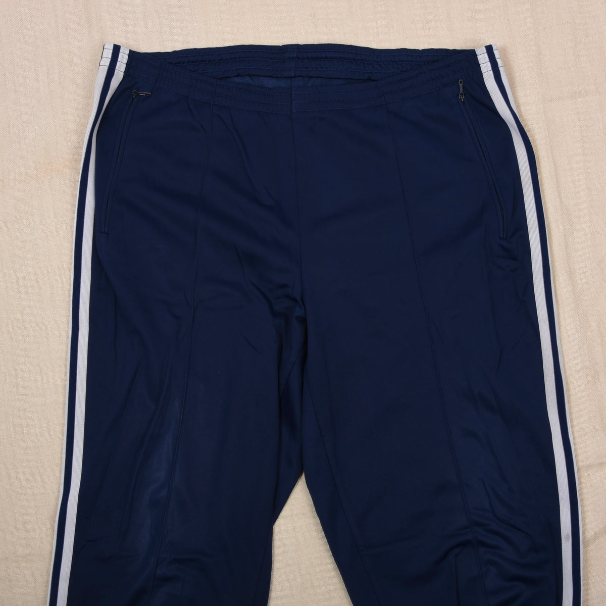 Vintage 1980er Adidas Trainingsanzug Gr. 52 Made in Austria - Marineblau/Weiß