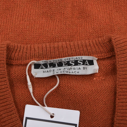 Altessa x J.H. Hembach Vintage Shetland-Wollpullover Made in Austria – Orange