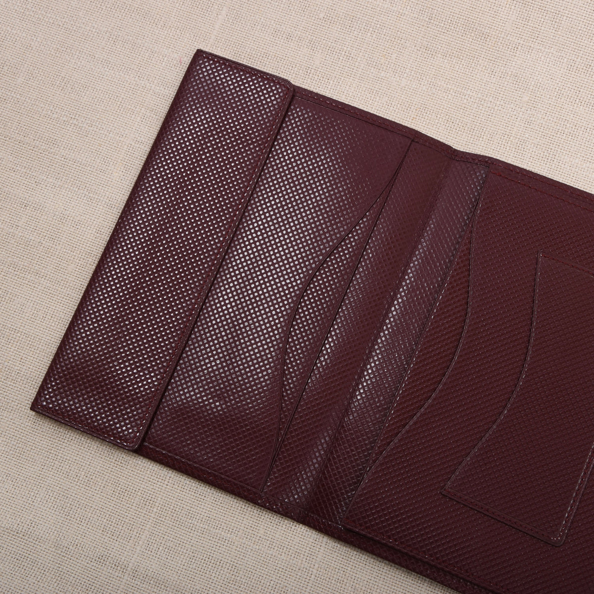 NOS Luxus Leder Reisebrieftasche ca. 11cm - Schwarz