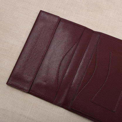 NOS Luxus Leder Reisebrieftasche ca. 11cm - Schwarz