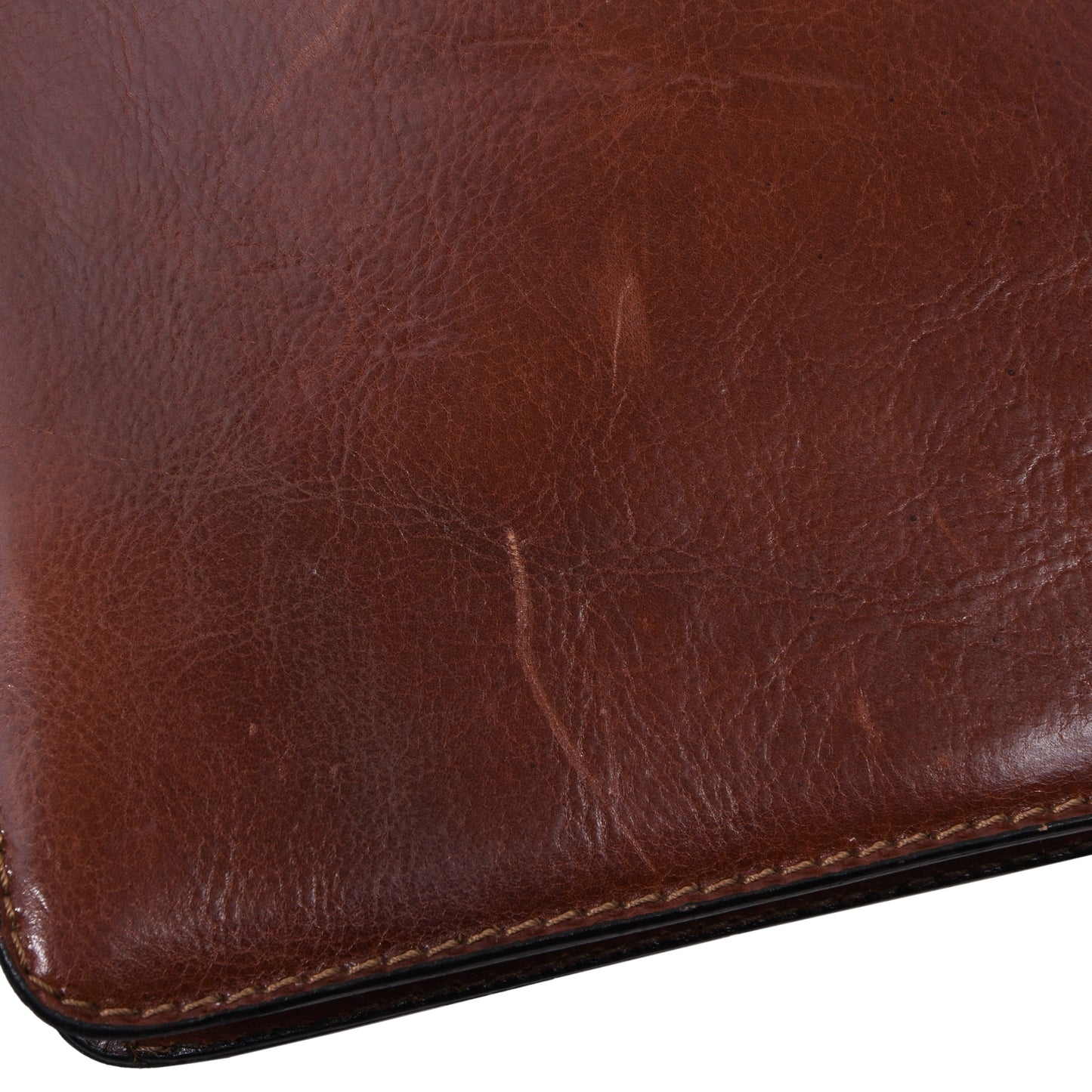 NWT Giudi Leather Messenger Bag ca. 26cm - Dark Brown