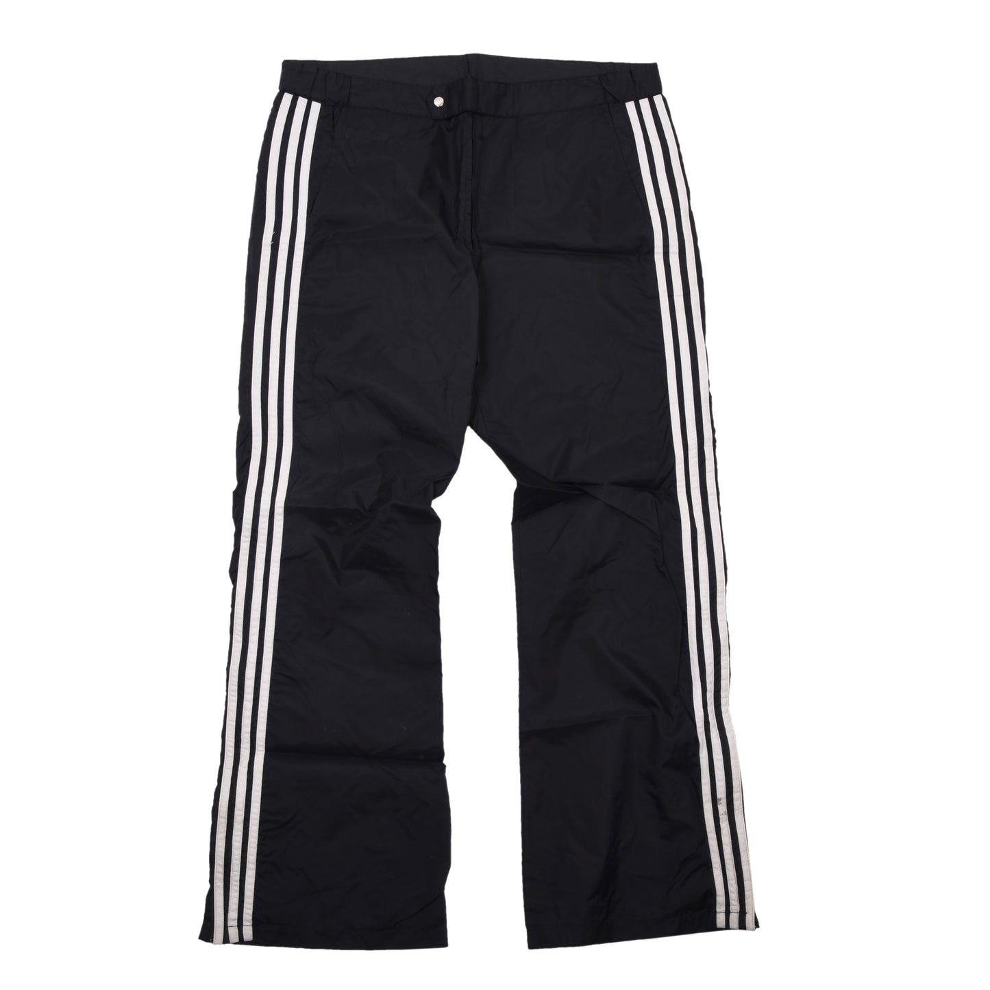 Vintage 80er Adidas Nylon-Regenhose Größe D50 ca. 48cm - Schwarz