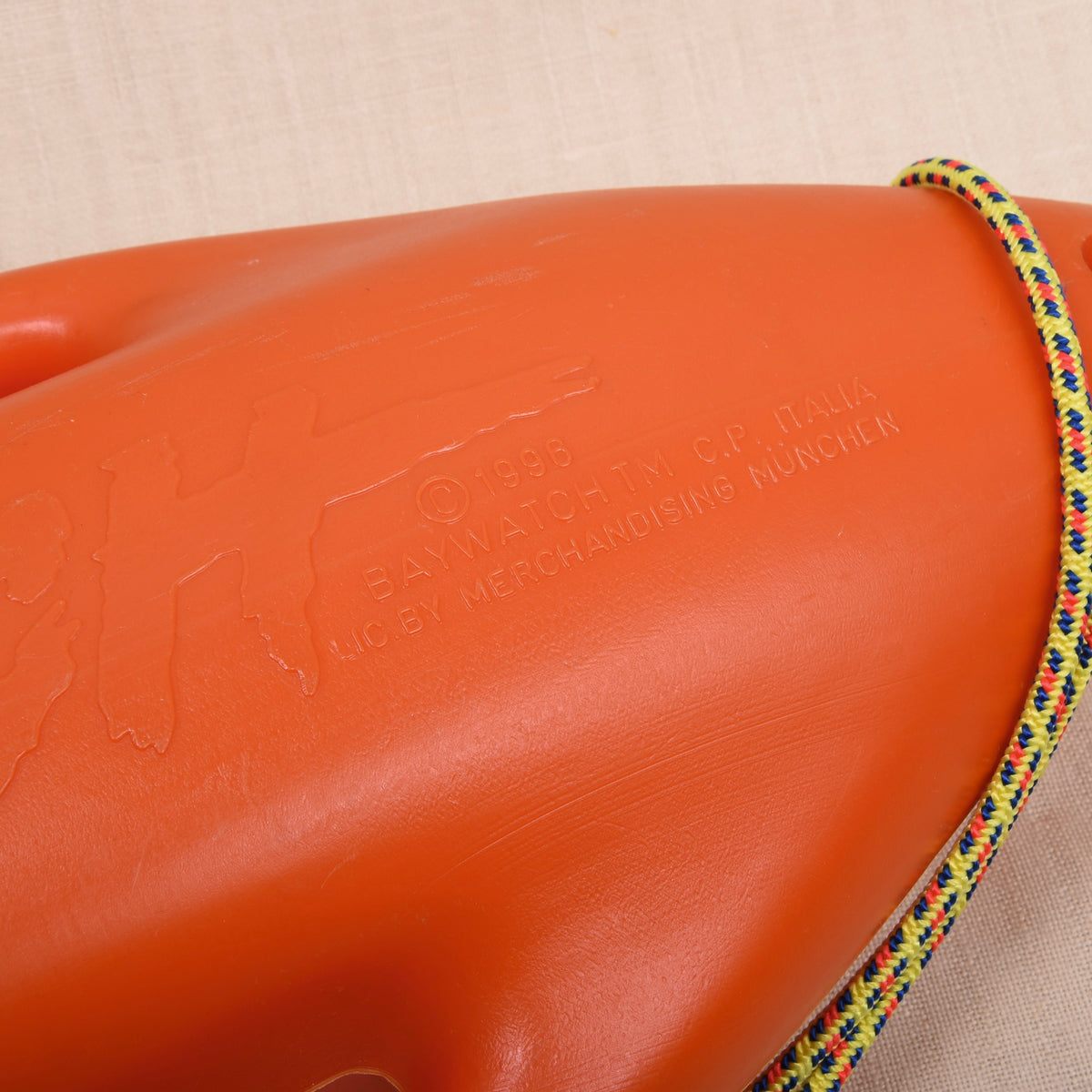 Vintage Baywatch 1996 Official Rettungsboje Made in Italy - Orange