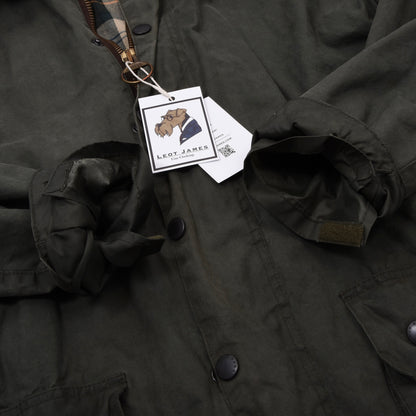 Barbour Beaufort Waxed Jacket Size 42 Chest ca. 61cm - Green