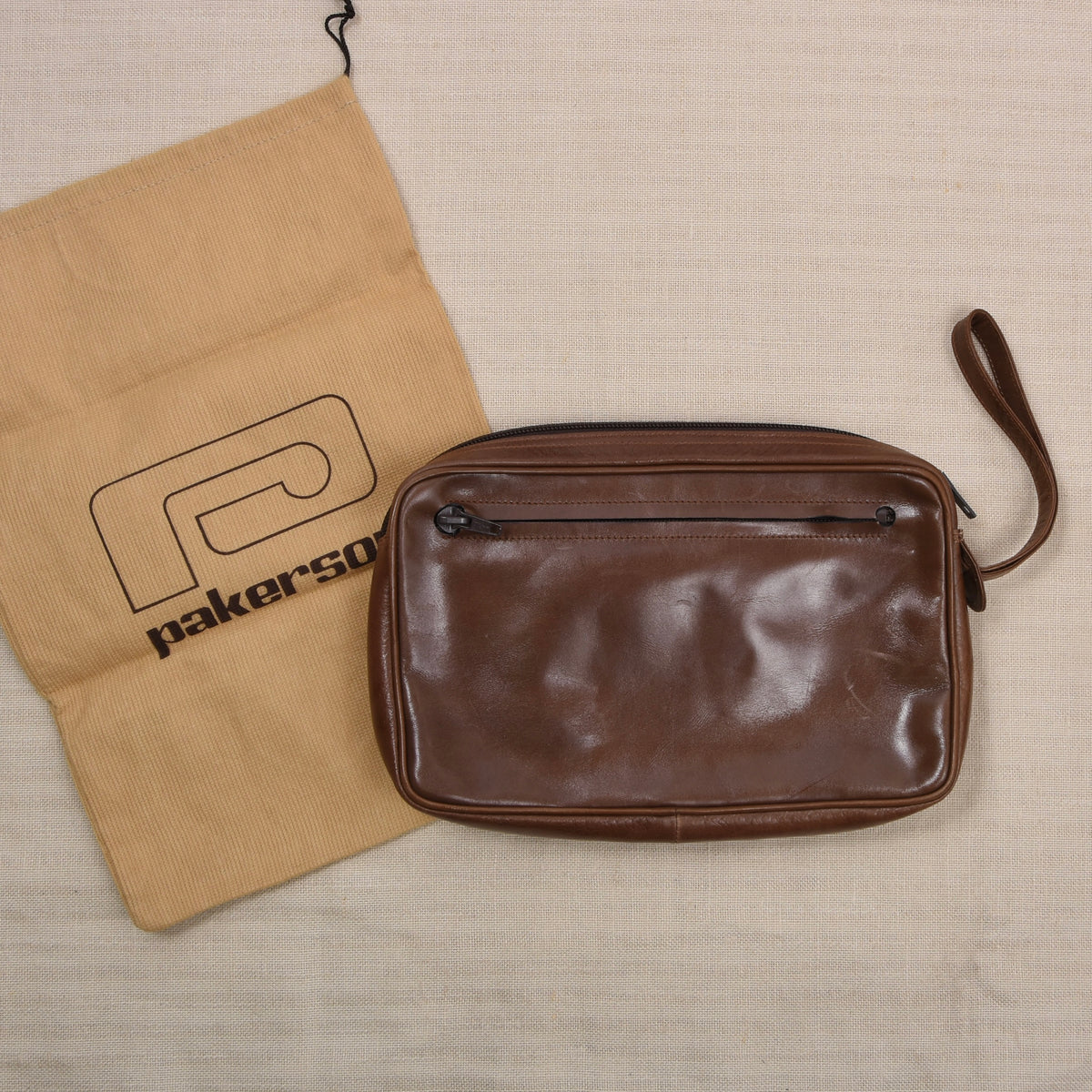 NOS Pakerson Leder Reiseorganizer  ca. 24,5cm - Braun