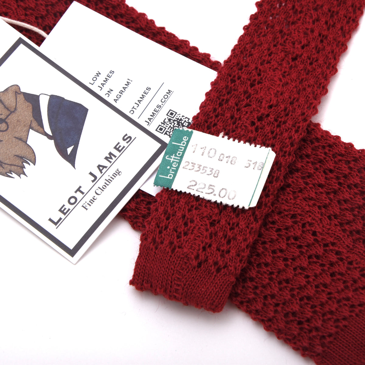 NOS Bleyle Chunky Knit Wool Tie - Red