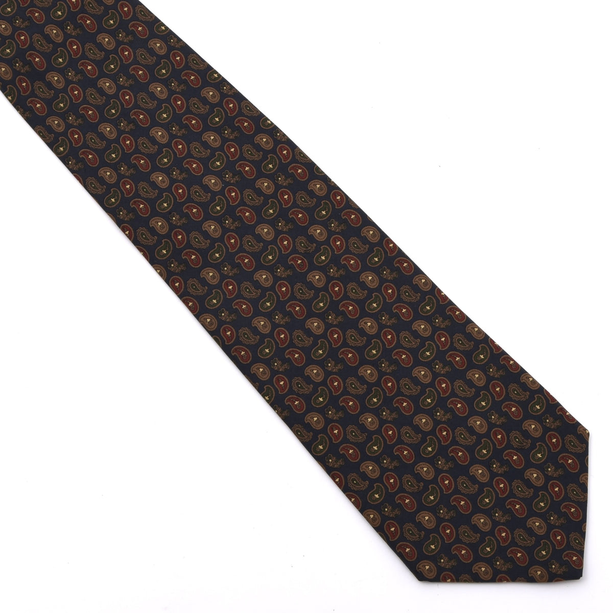 Phoenix Ancient Madder Seide Krawatte 143cm - Marineblau Paisley