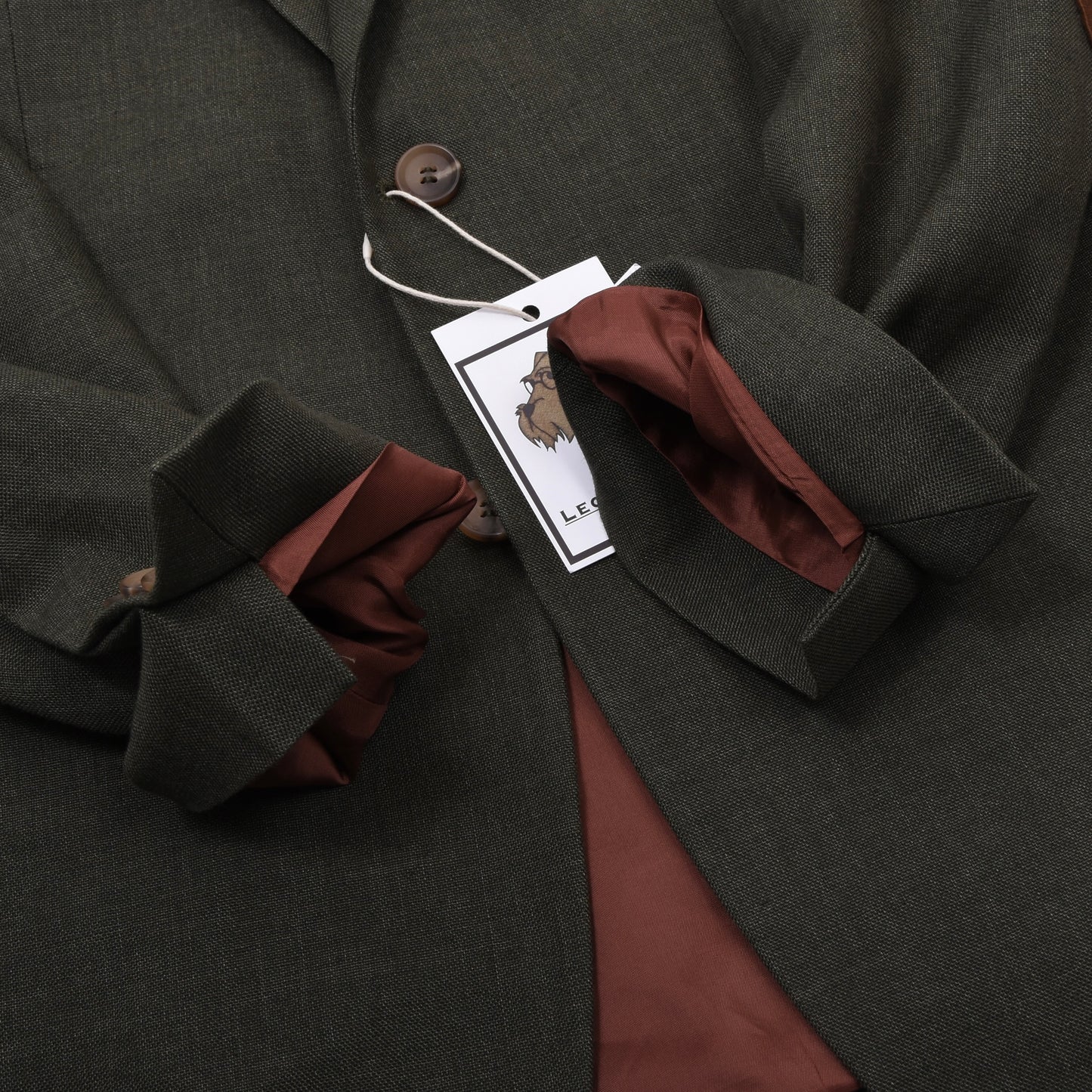 Charles Robertson Leinen-Woll-Jacke Größe 50 Brust ca. 56cm - Grün