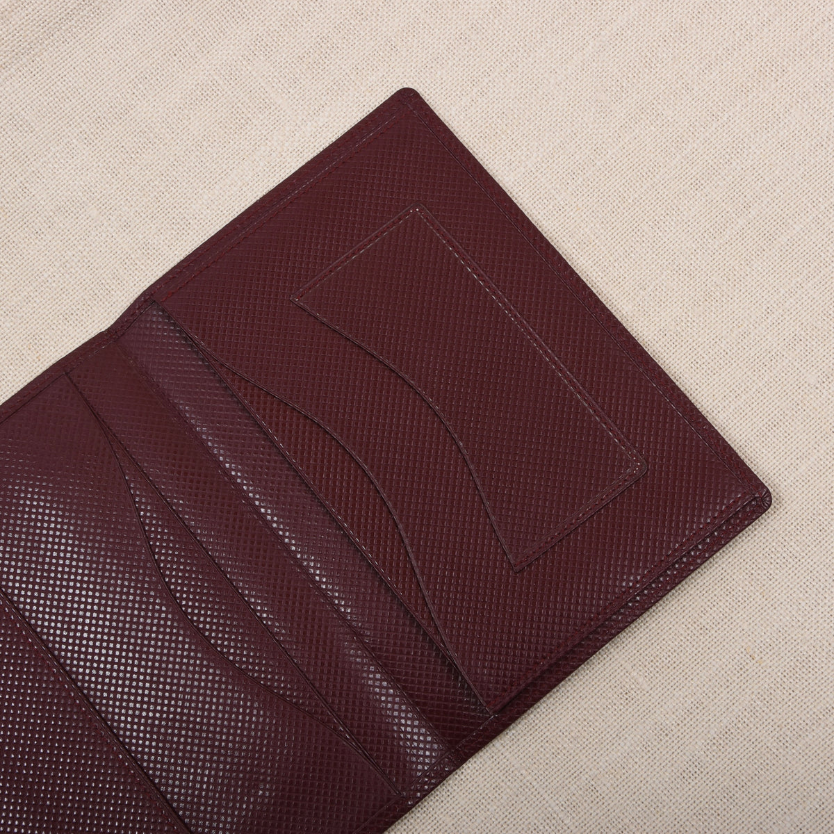 NOS Luxus Leder Reisebrieftasche ca. 11cm - Schwarz