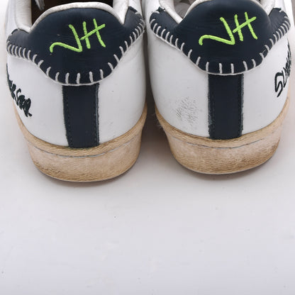 Jonah Hill x Adidas Superstars Sneakers Gr. US 9 / 42 2/3 - Weiß/Grün