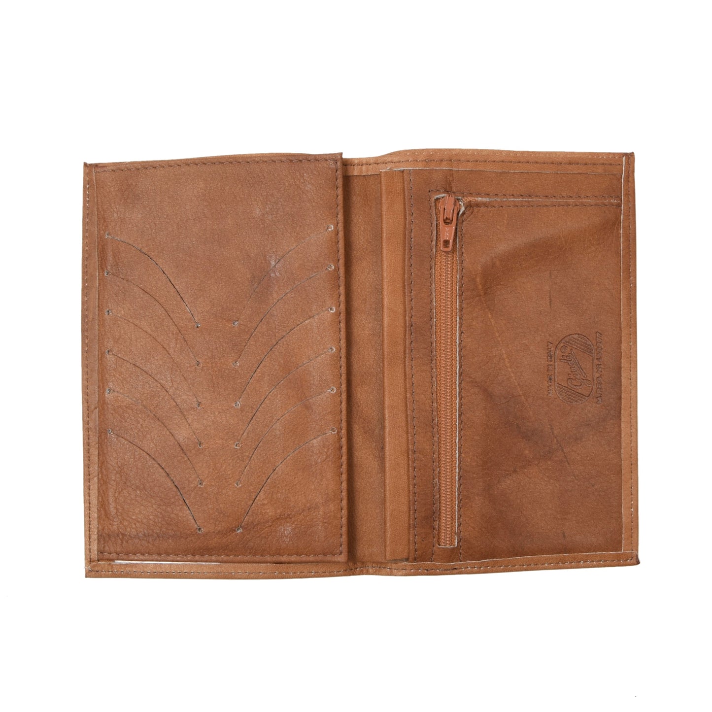 Giudi Leather Travel Wallet - Brown