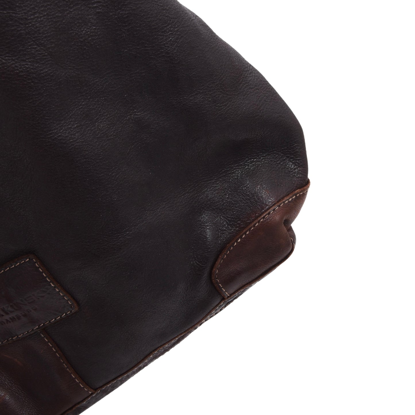 Jack Kinsky Leder Crossbody Bag ca. 40cm - Braun