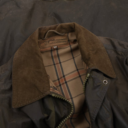 Vintage L'esquimau International Waxedjacke Made in France Gr. 52 - Grün